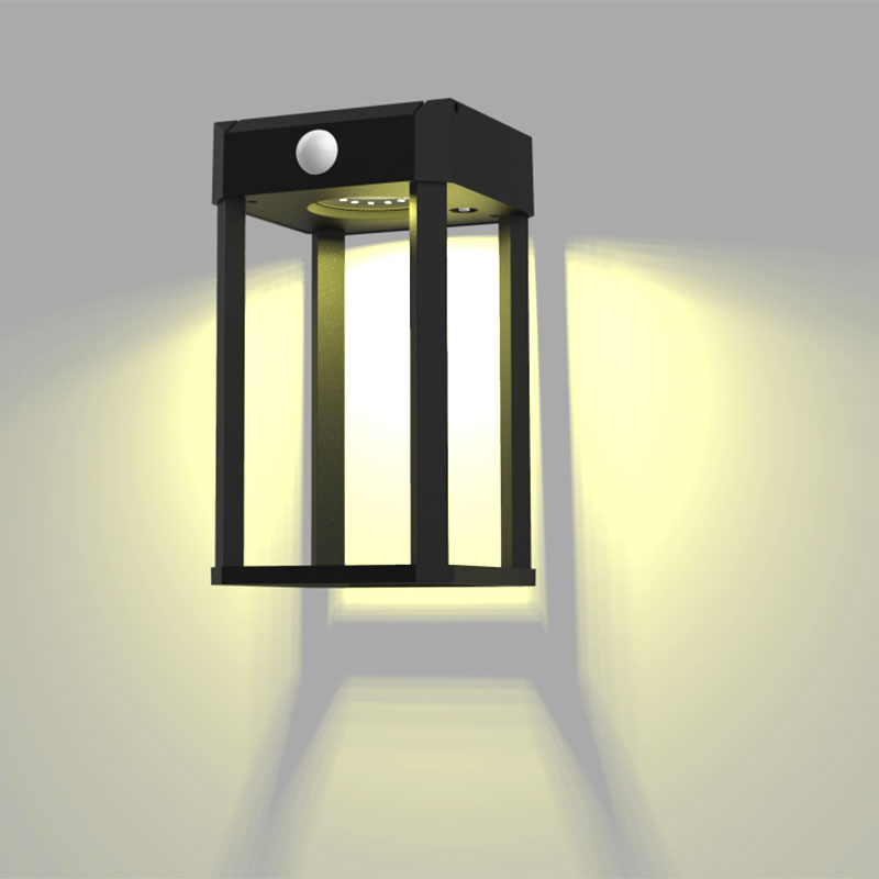 Solar Wall Light + Motion Sensor, for Outside House Garden Yard Garage Porch
