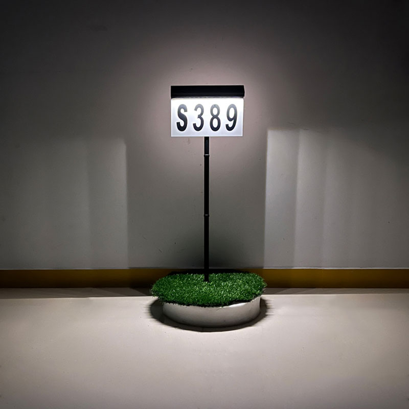 Solar Address Sign, House Numbers for Outside, Lighted Address Plaque Outdoor Waterproof, Illuminated LED Address Numbers for Yard Home