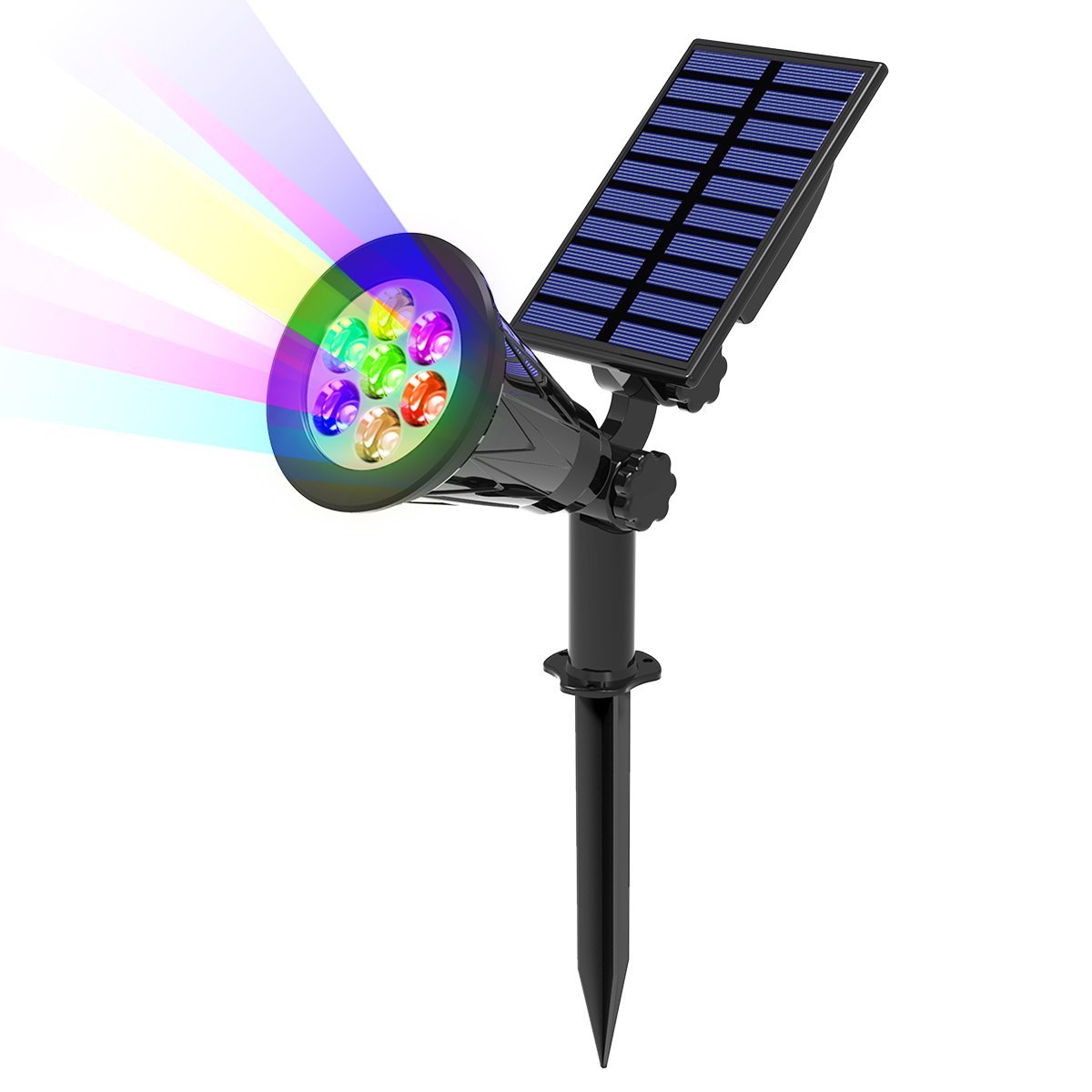 Solar Spot Light: 7 LEDs - RGB color
