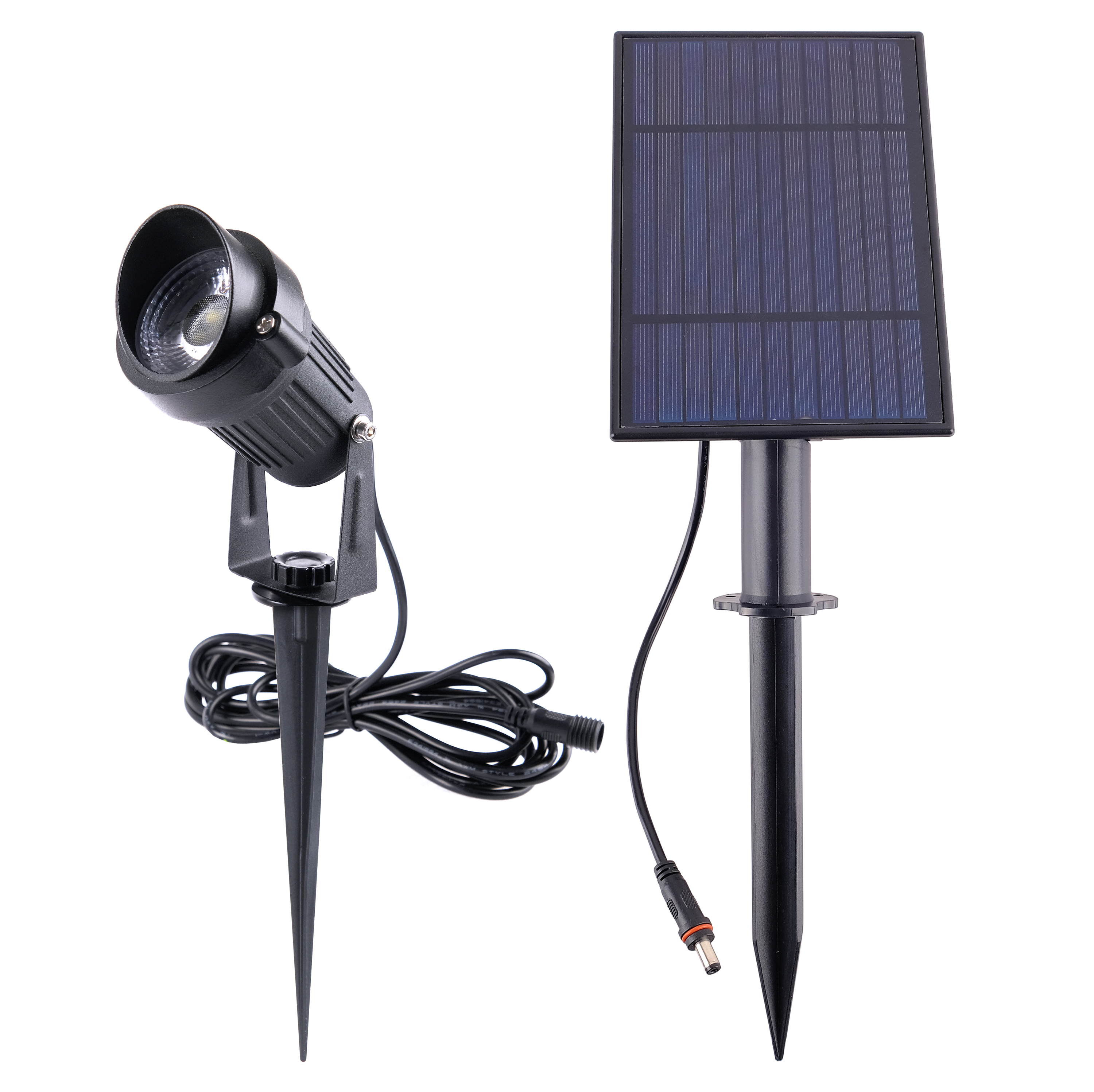 Solar Spot Light: 1 medium solar panel with 1 lamp - Aluminum material (big)